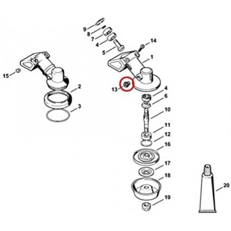 Surub angrenaj unghiular motocoasa Stihl FS 200 (4119 713 6500)